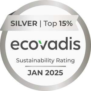 Silber-Status der Nachhaltigkeitsplattform EcoVadis, Januar 2025